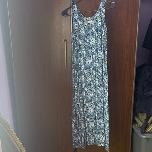 Tickets Blue Floral Maxi Dress